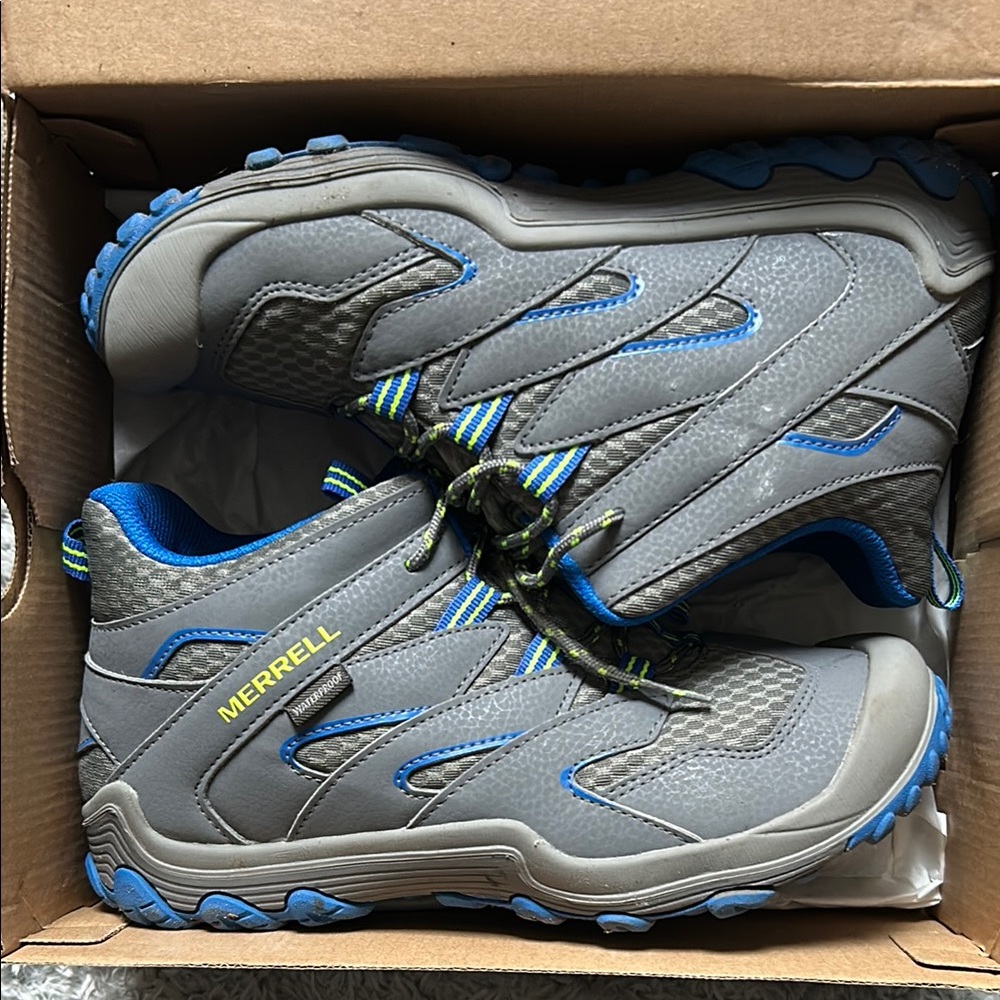 Merrell Kids' Gray and Blue Outdoor Shoes